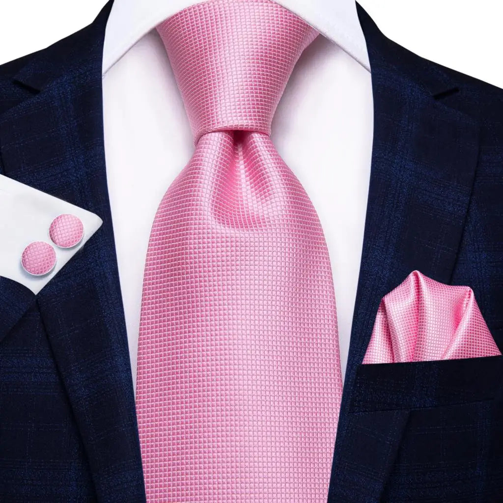 Ensemble de cravates roses classiques pour hommes