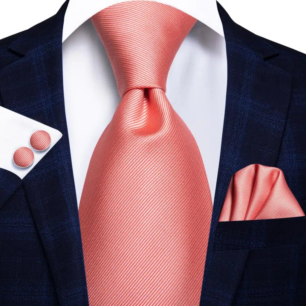 Ensemble de cravates roses classiques pour hommes