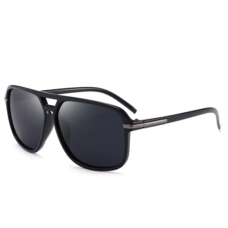 Lunettes de soleil carrées à grande monture pour hommes