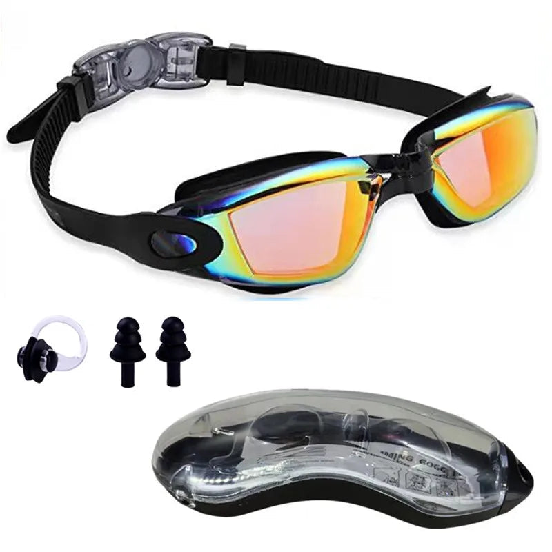 Lunettes de natation antifuite, antibuée, protection intégrale HD, réglables, pour hommes et femmes