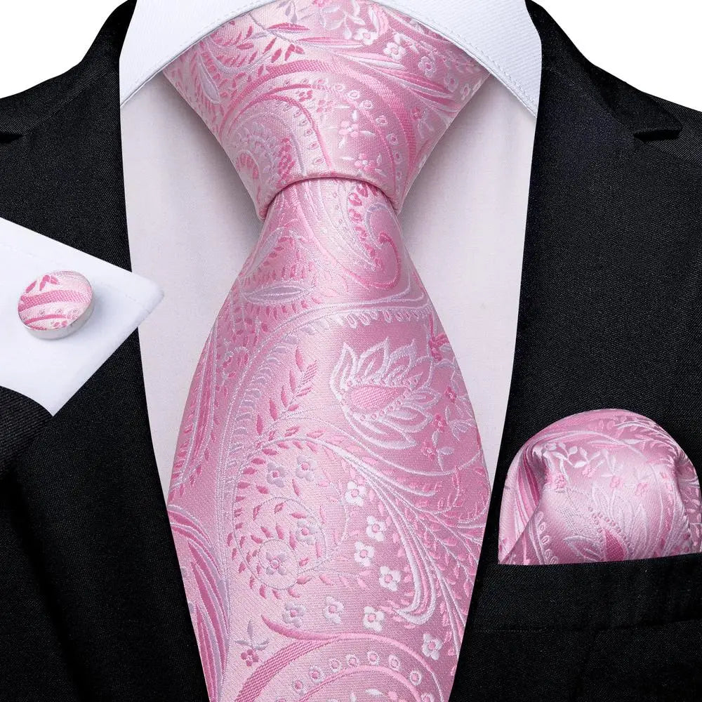 Ensemble de cravates roses classiques pour hommes