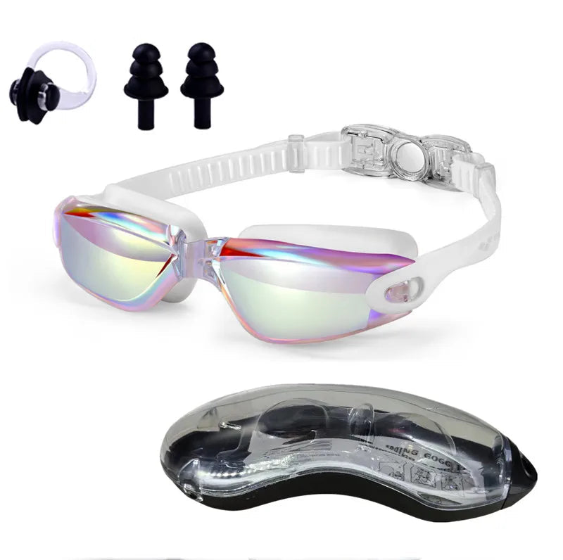 Lunettes de natation antifuite, antibuée, protection intégrale HD, réglables, pour hommes et femmes
