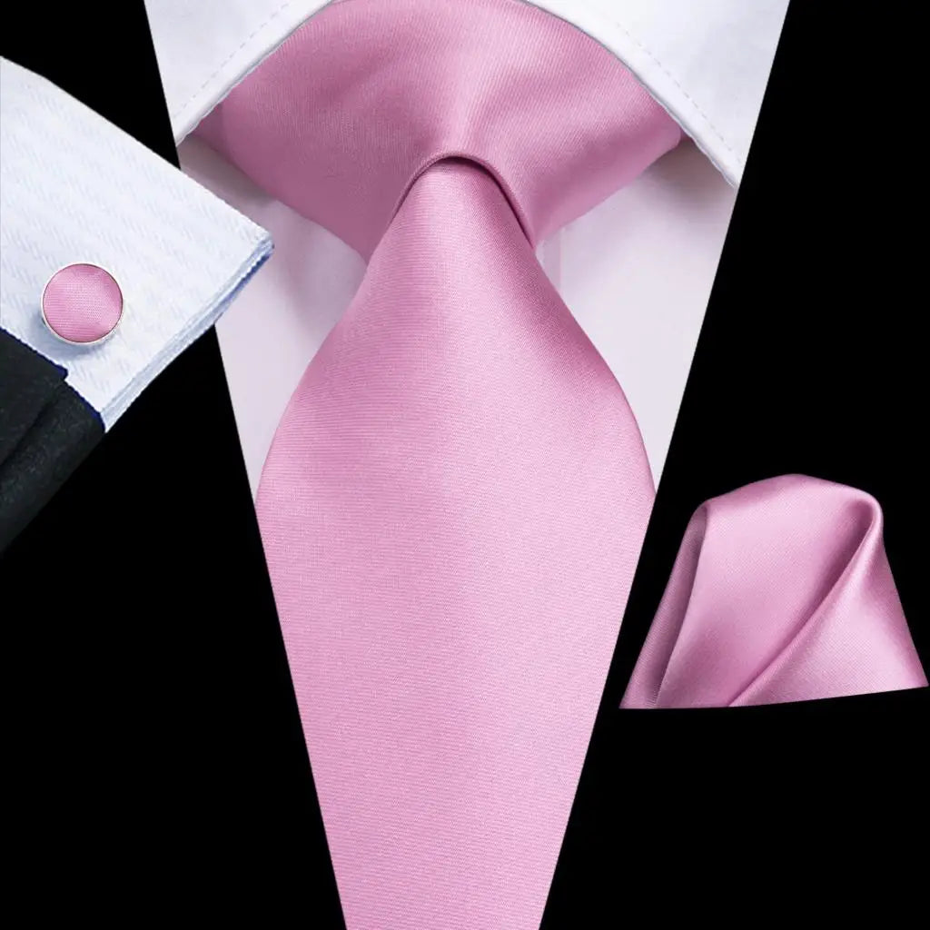Ensemble de cravates roses classiques pour hommes