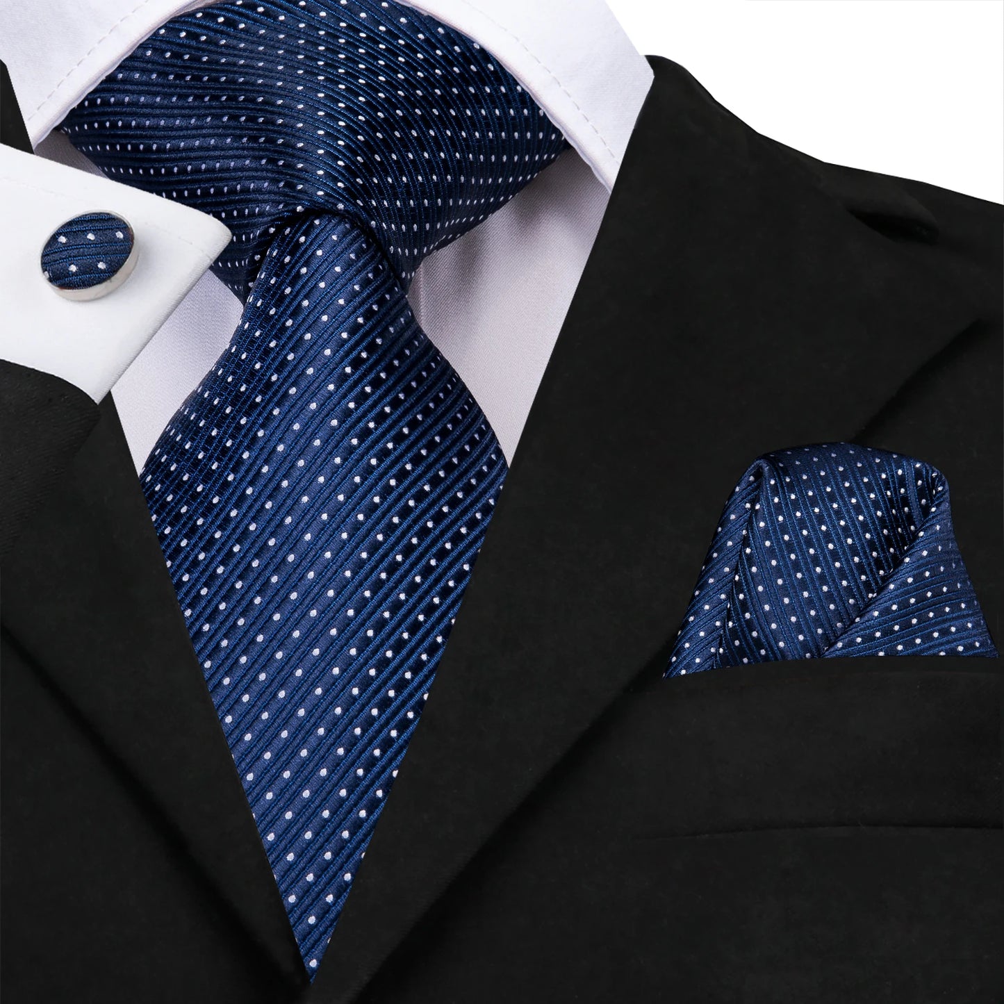 Ensemble de cravates et mouchoir en soie pour homme