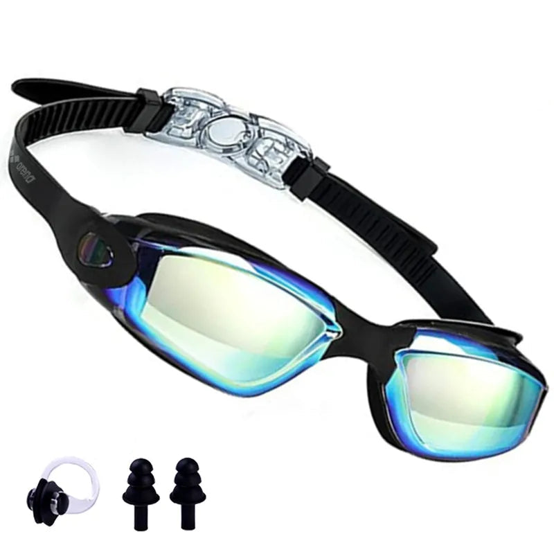 Lunettes de natation antifuite, antibuée, protection intégrale HD,  réglables, pour hommes et femmes