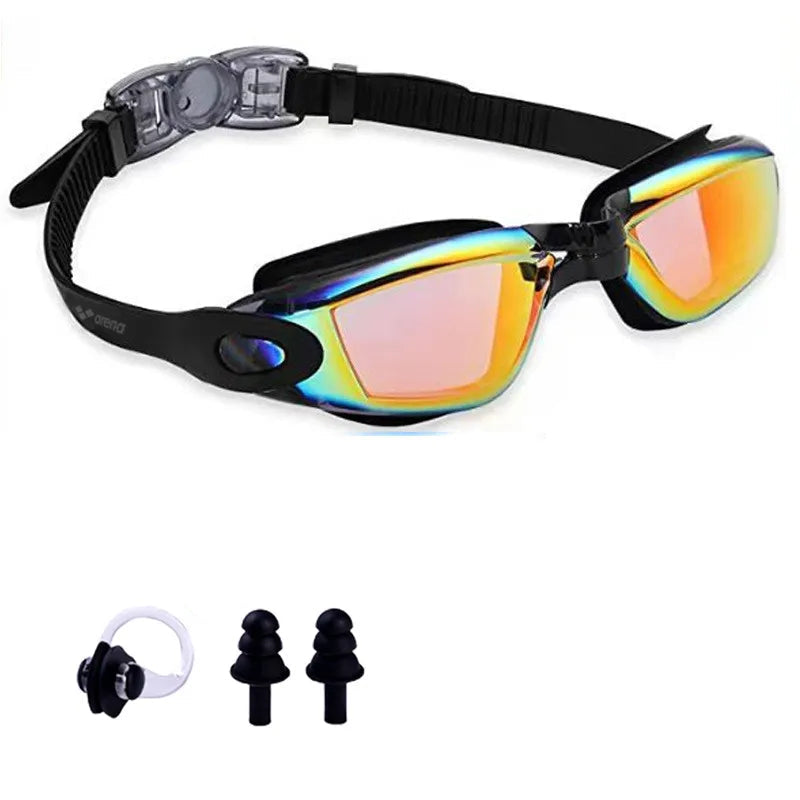 Lunettes de natation antifuite, antibuée, protection intégrale HD,  réglables, pour hommes et femmes