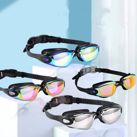 Lunettes de natation antifuite, antibuée, protection intégrale HD,  réglables, pour hommes et femmes