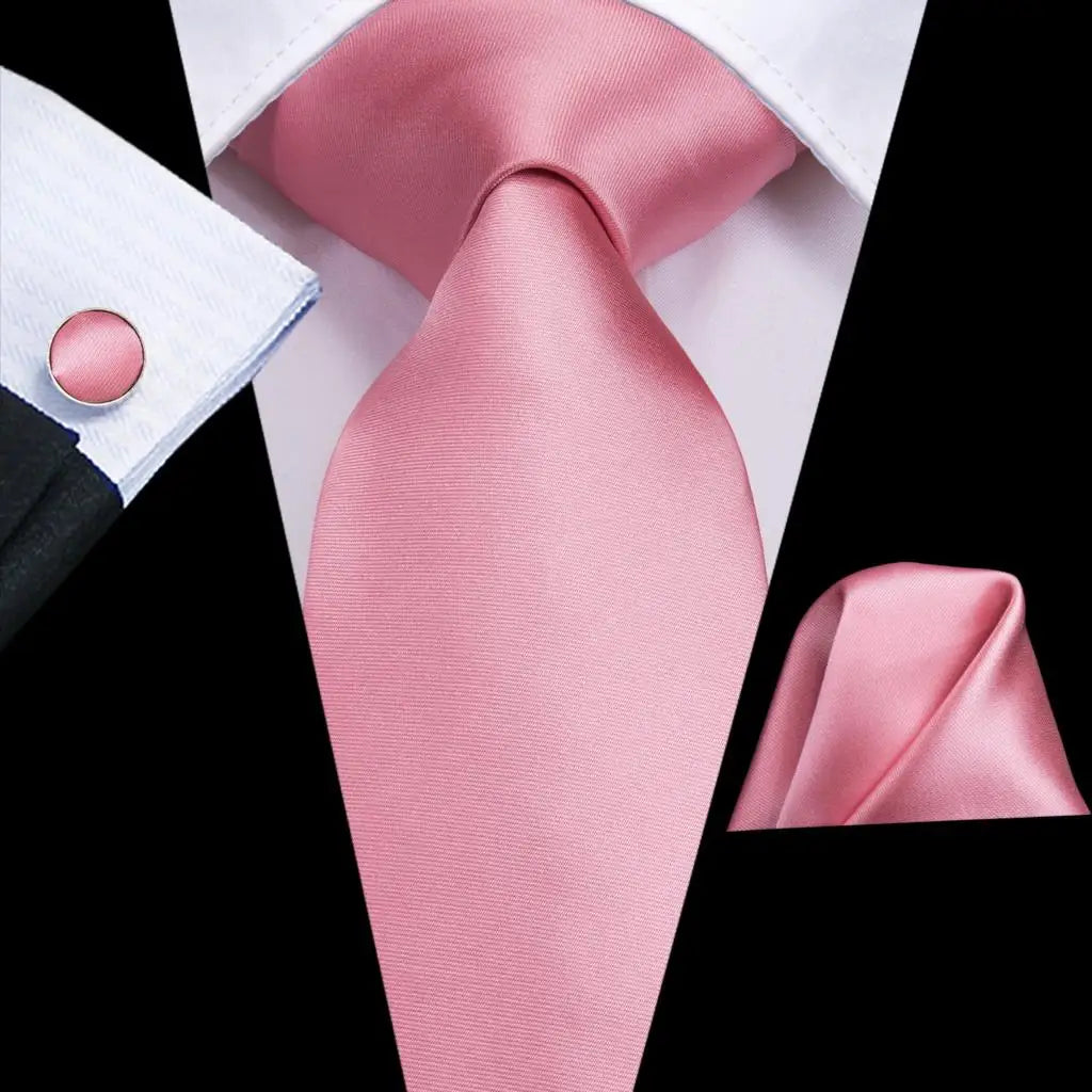 Ensemble de cravates roses classiques pour hommes