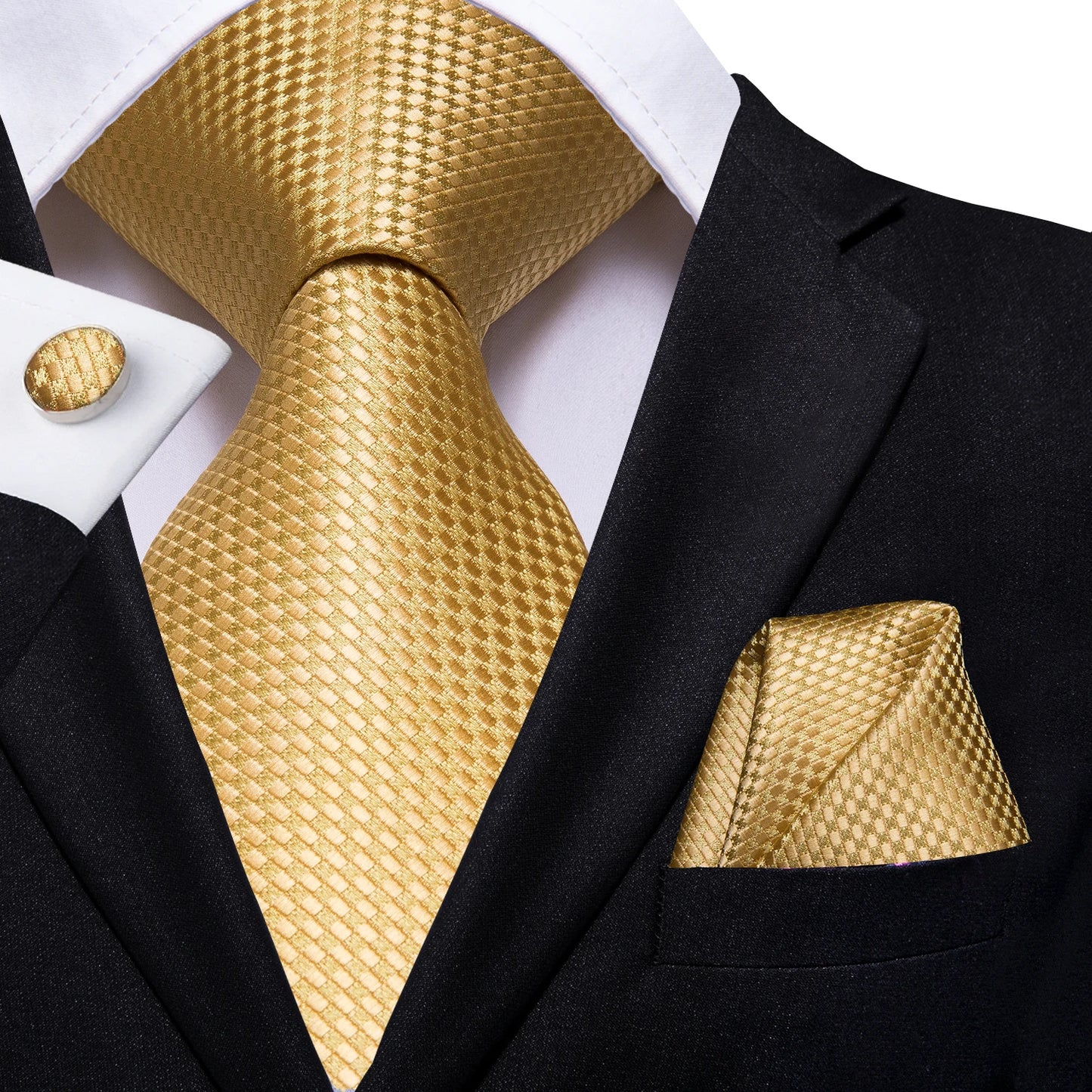 Ensemble de cravates et mouchoir en soie pour homme