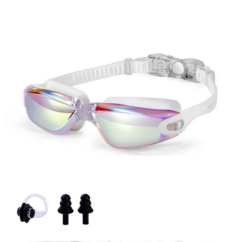 Lunettes de natation antifuite, antibuée, protection intégrale HD,  réglables, pour hommes et femmes
