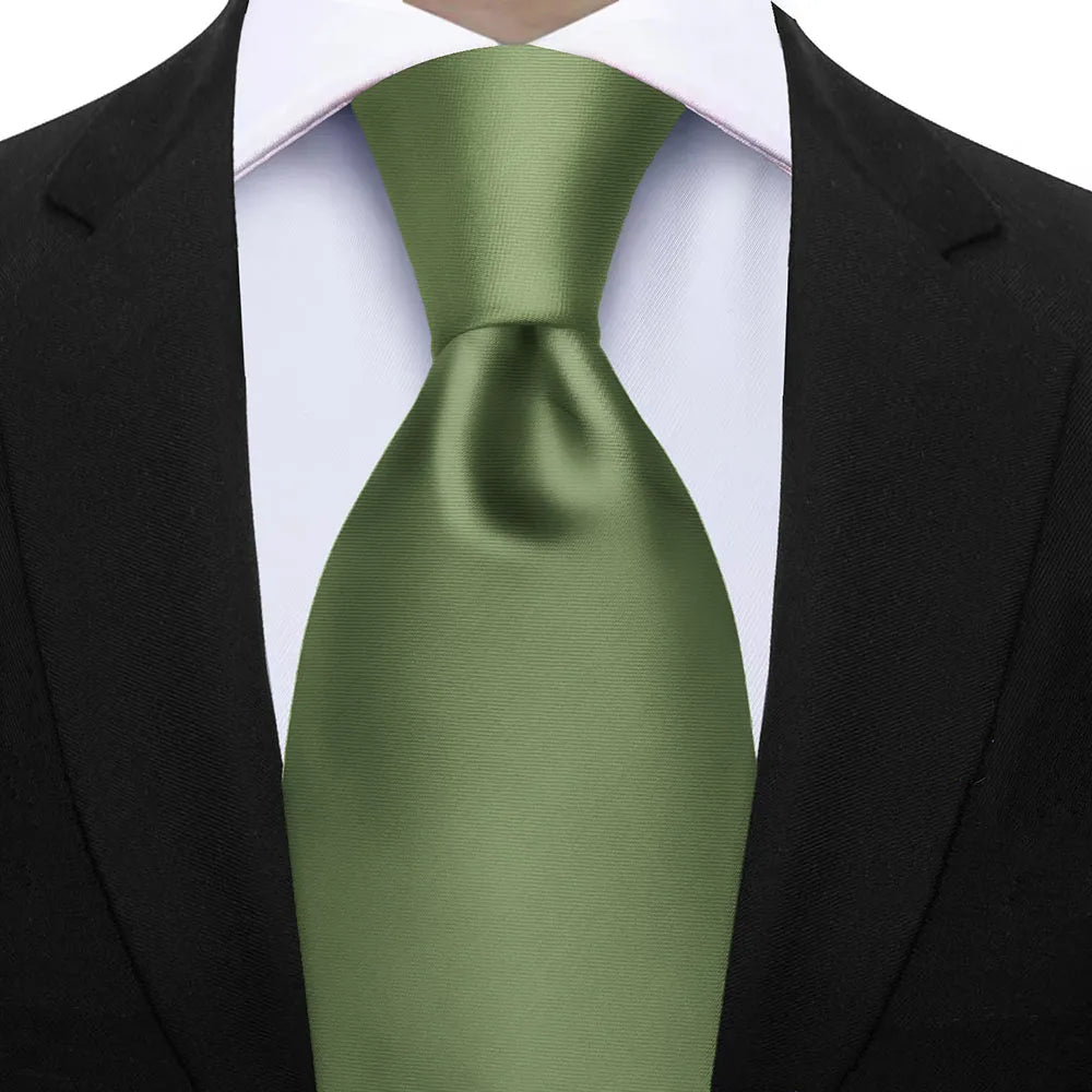 Ensemble de cravates d'affaires de luxe vert foncé hommes