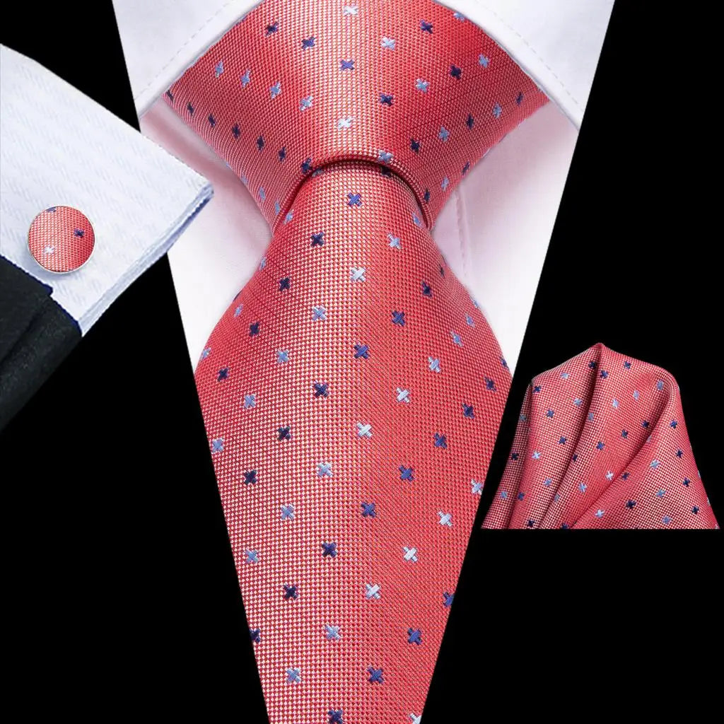 Ensemble de cravates roses classiques pour hommes