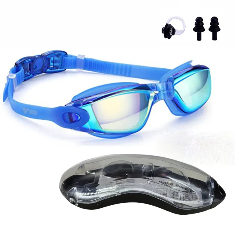 Lunettes de natation antifuite, antibuée, protection intégrale HD,  réglables, pour hommes et femmes