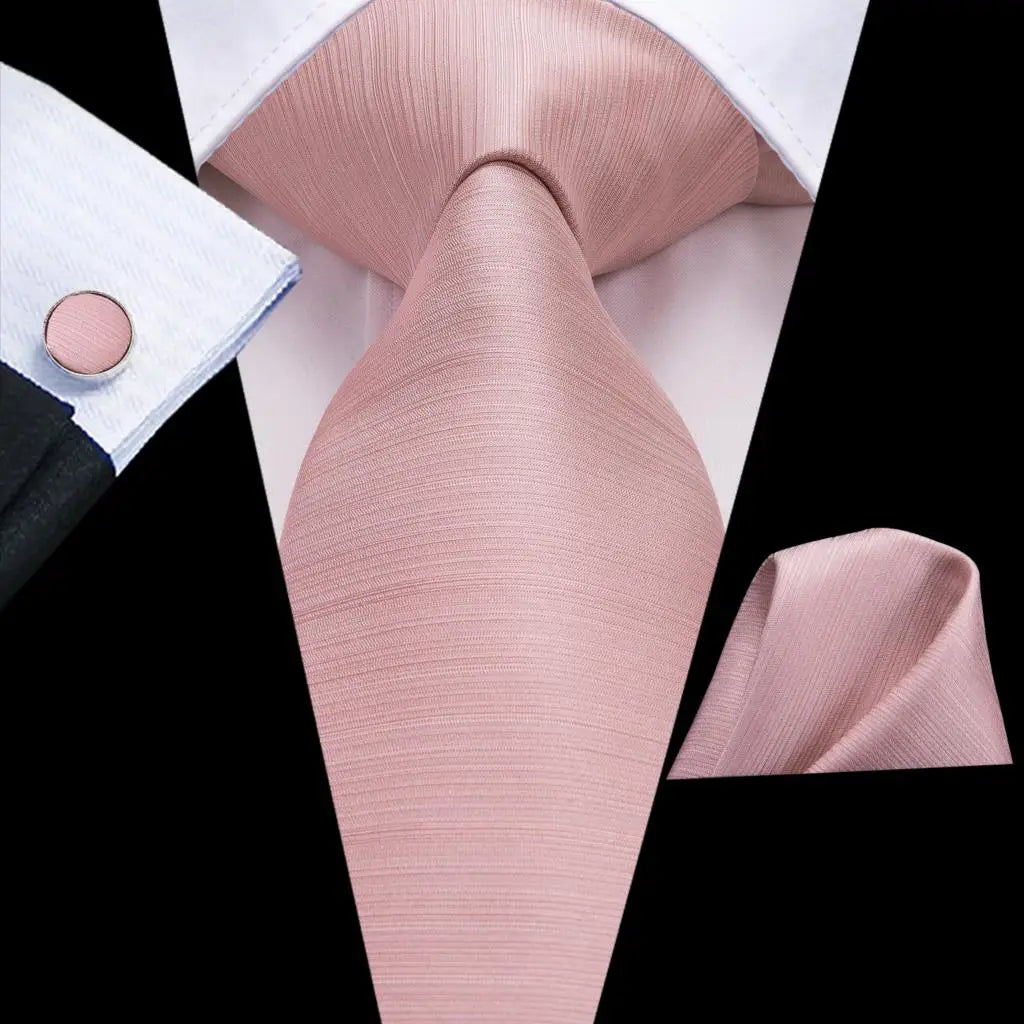 Ensemble de cravates roses classiques pour hommes