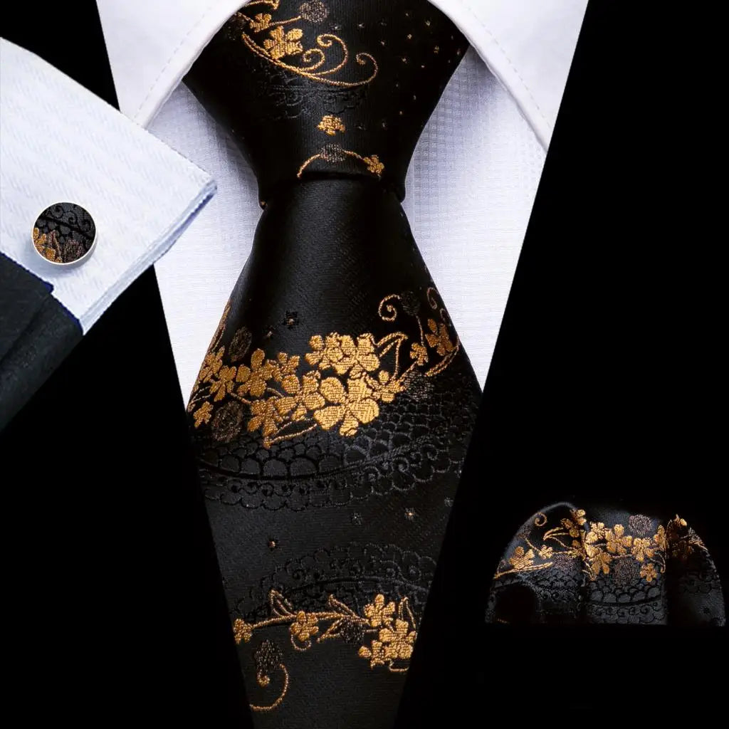 Ensemble de cravates et mouchoir en soie pour homme