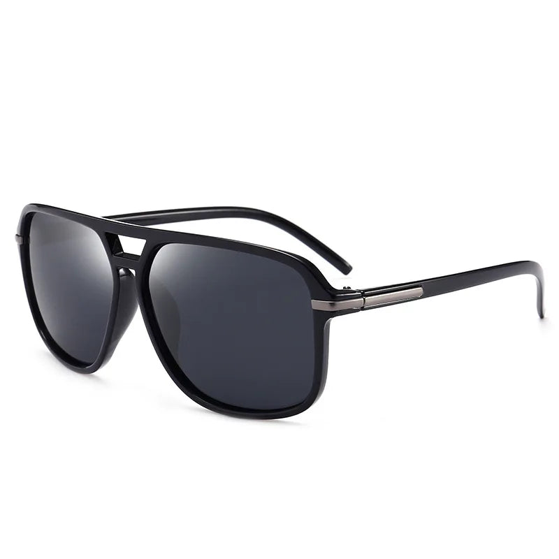 Lunettes de soleil carrées à grande monture pour hommes