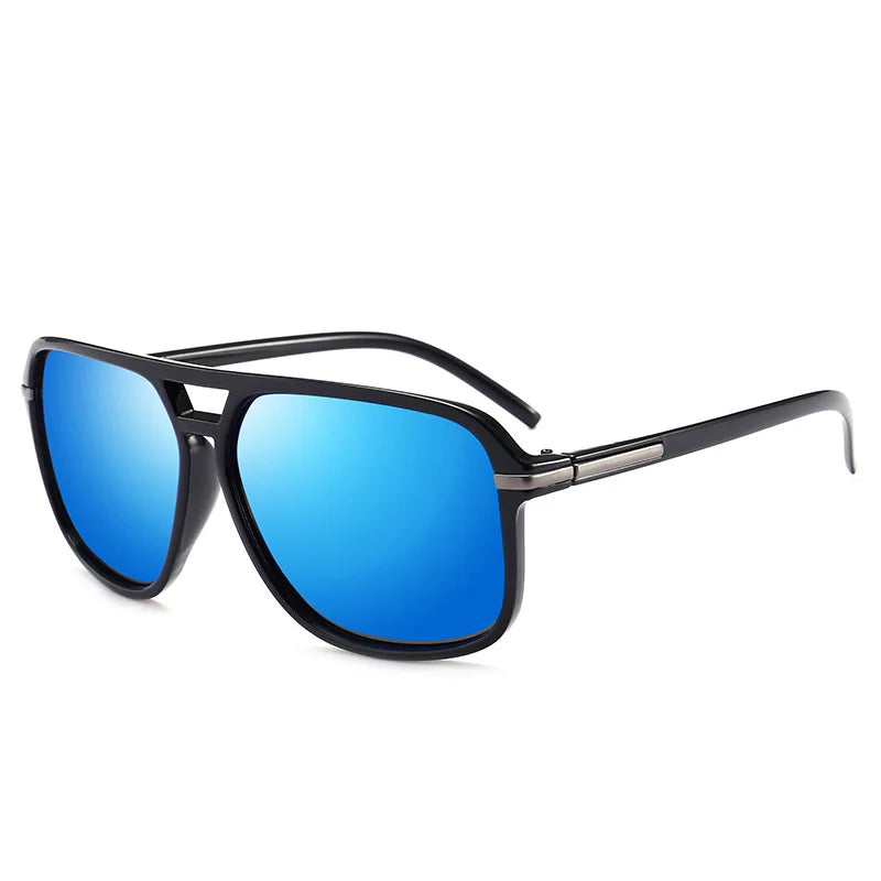 Lunettes de soleil carrées à grande monture pour hommes