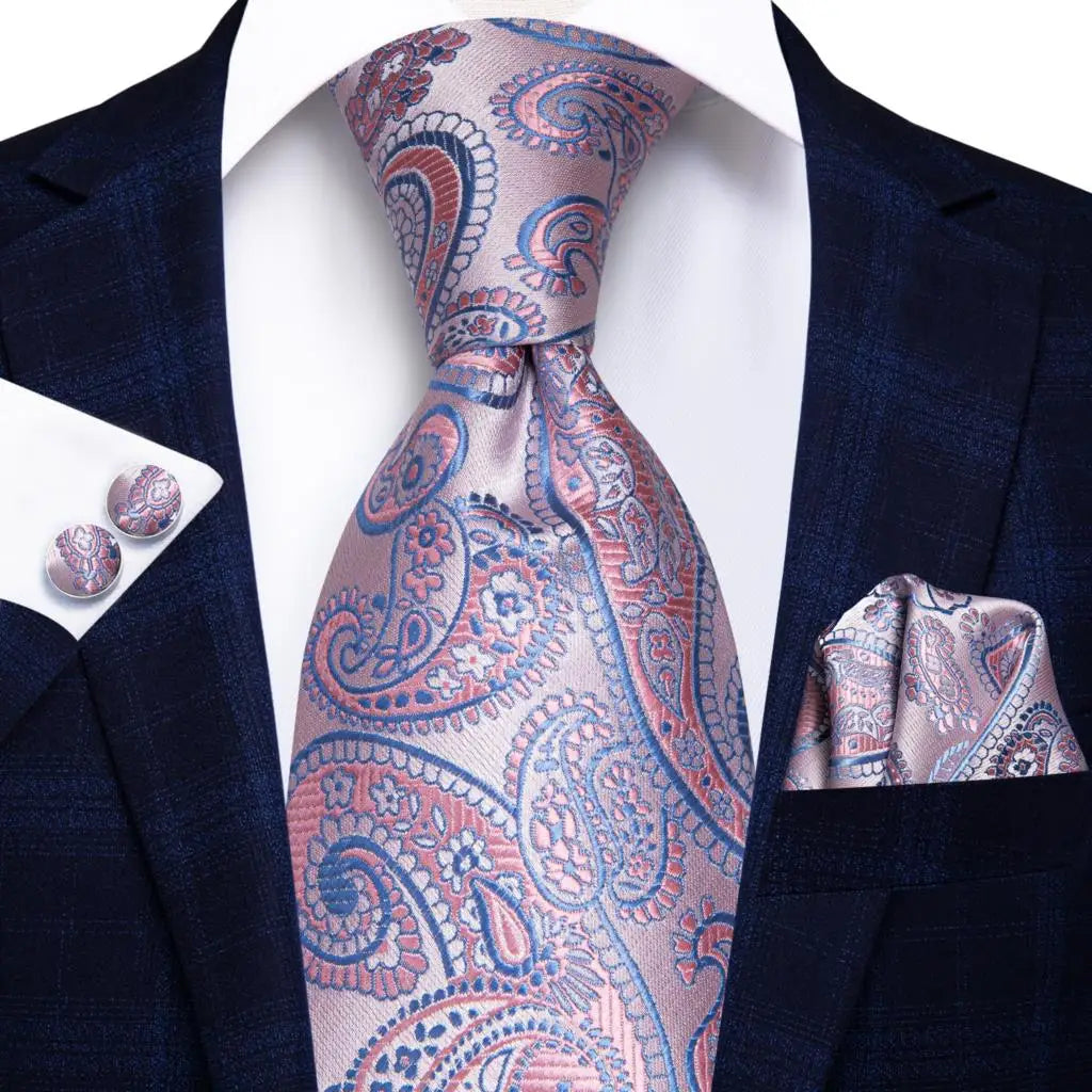 Ensemble de cravates roses classiques pour hommes