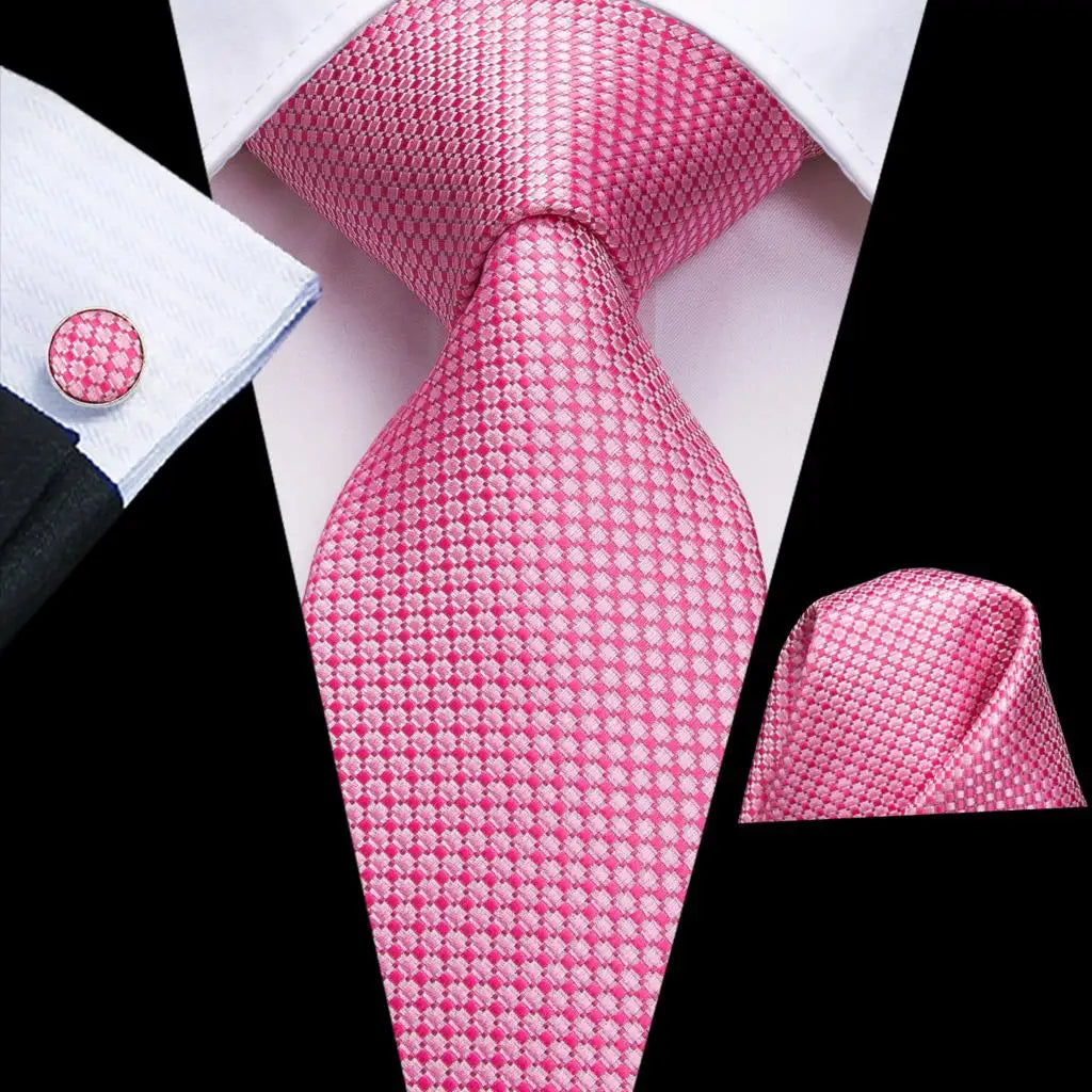 Ensemble de cravates roses classiques pour hommes