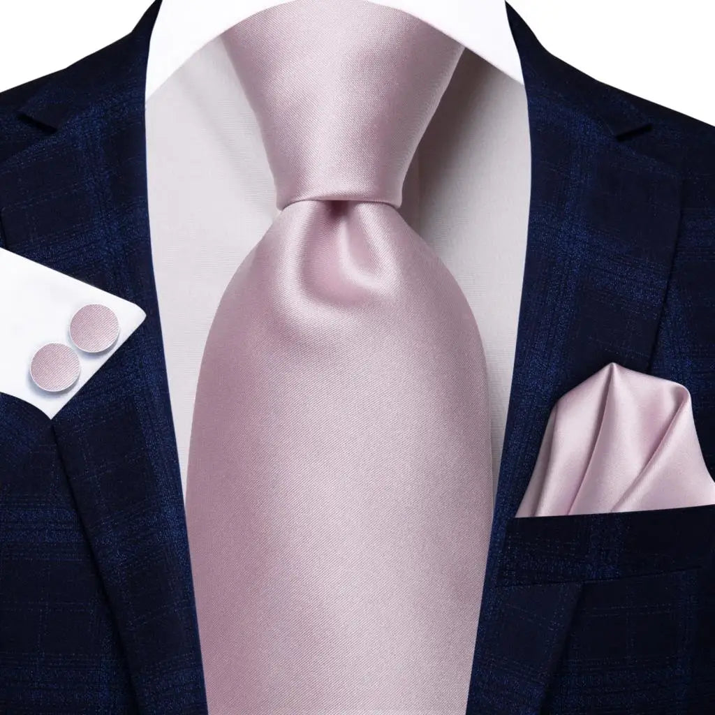 Ensemble de cravates roses classiques pour hommes