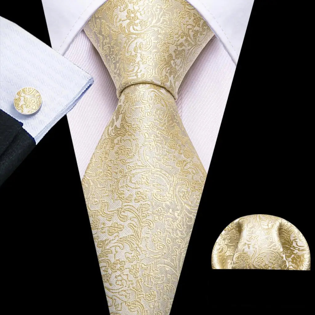 Ensemble de cravates et mouchoir en soie pour homme