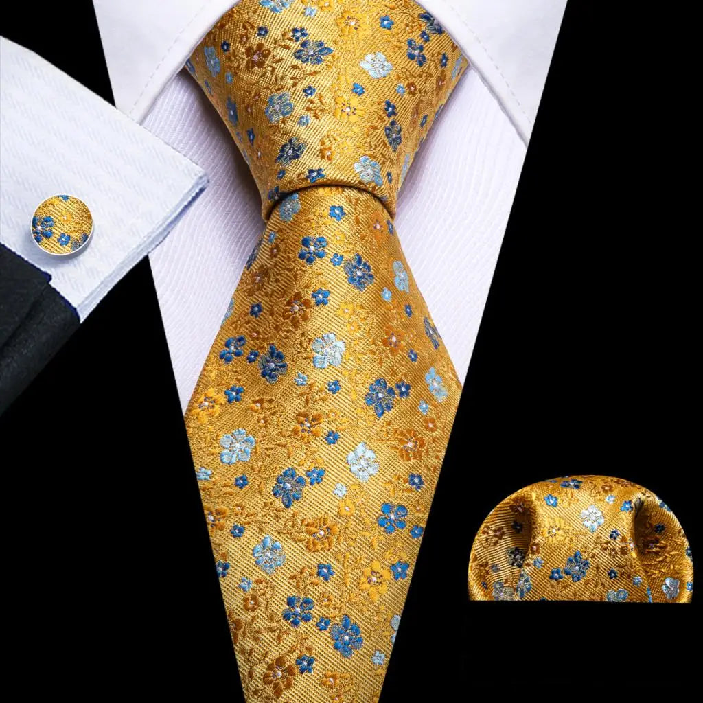 Ensemble de cravates et mouchoir en soie pour homme