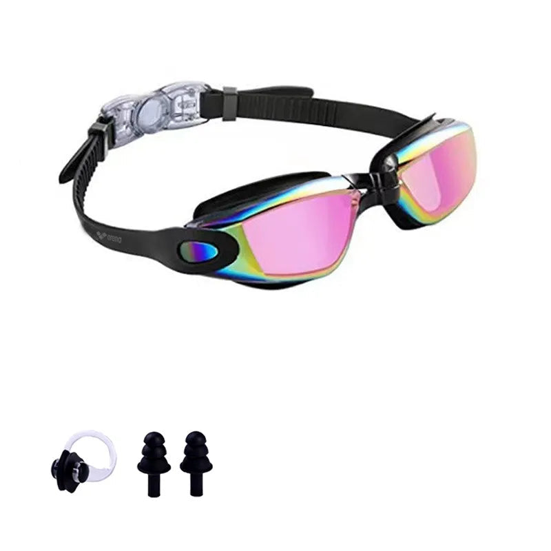 Lunettes de natation antifuite, antibuée, protection intégrale HD,  réglables, pour hommes et femmes