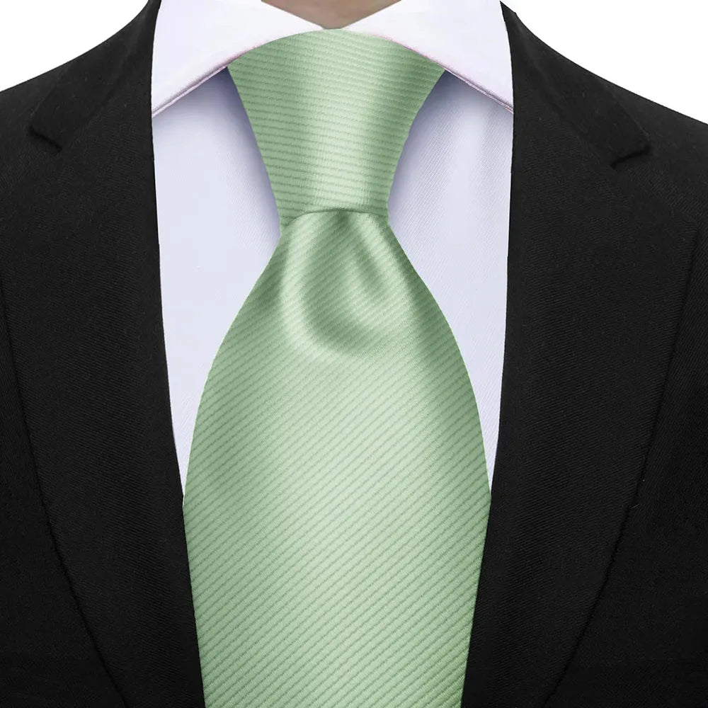 Ensemble de cravates d'affaires de luxe vert foncé hommes