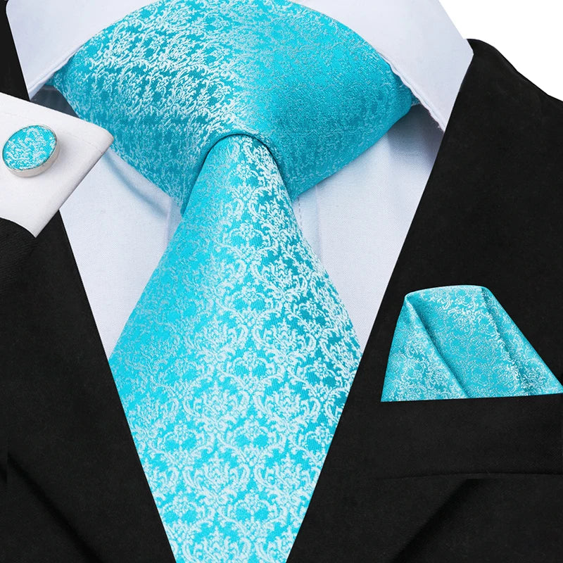 Ensemble de cravates et mouchoir en soie pour homme