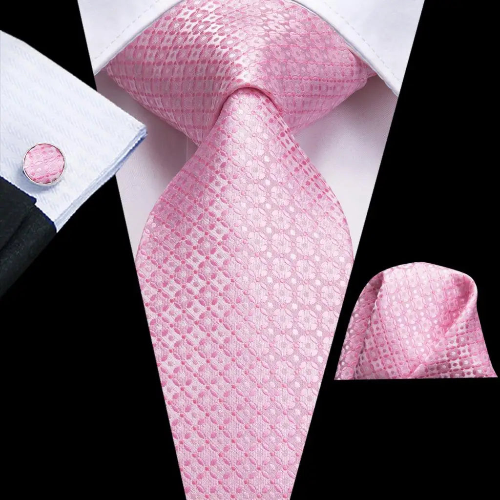 Ensemble de cravates roses classiques pour hommes