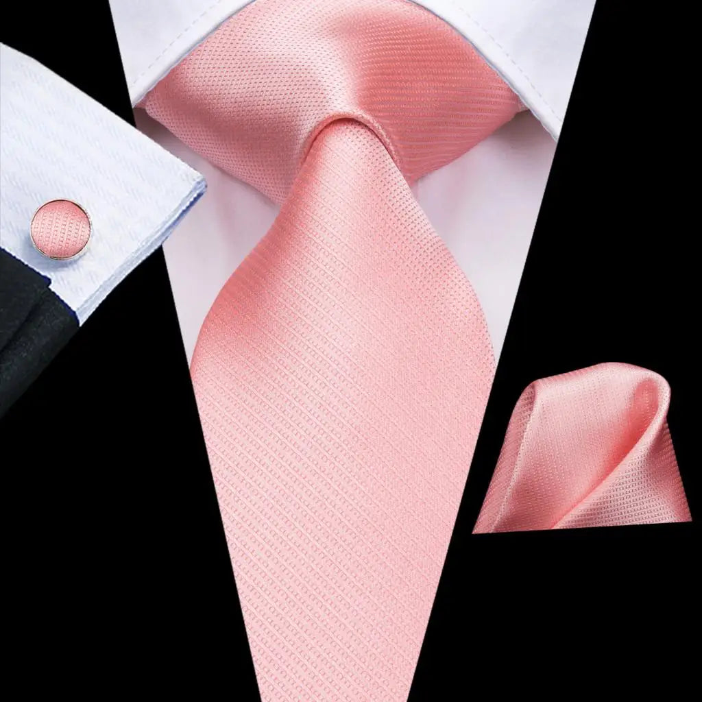 Ensemble de cravates roses classiques pour hommes