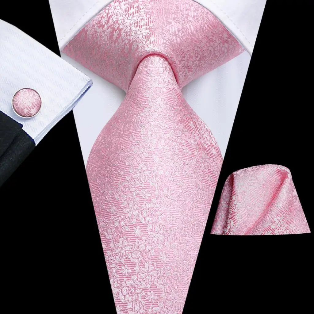 Ensemble de cravates roses classiques pour hommes