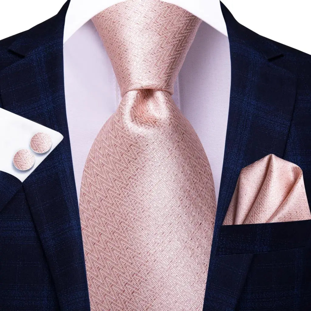 Ensemble de cravates roses classiques pour hommes