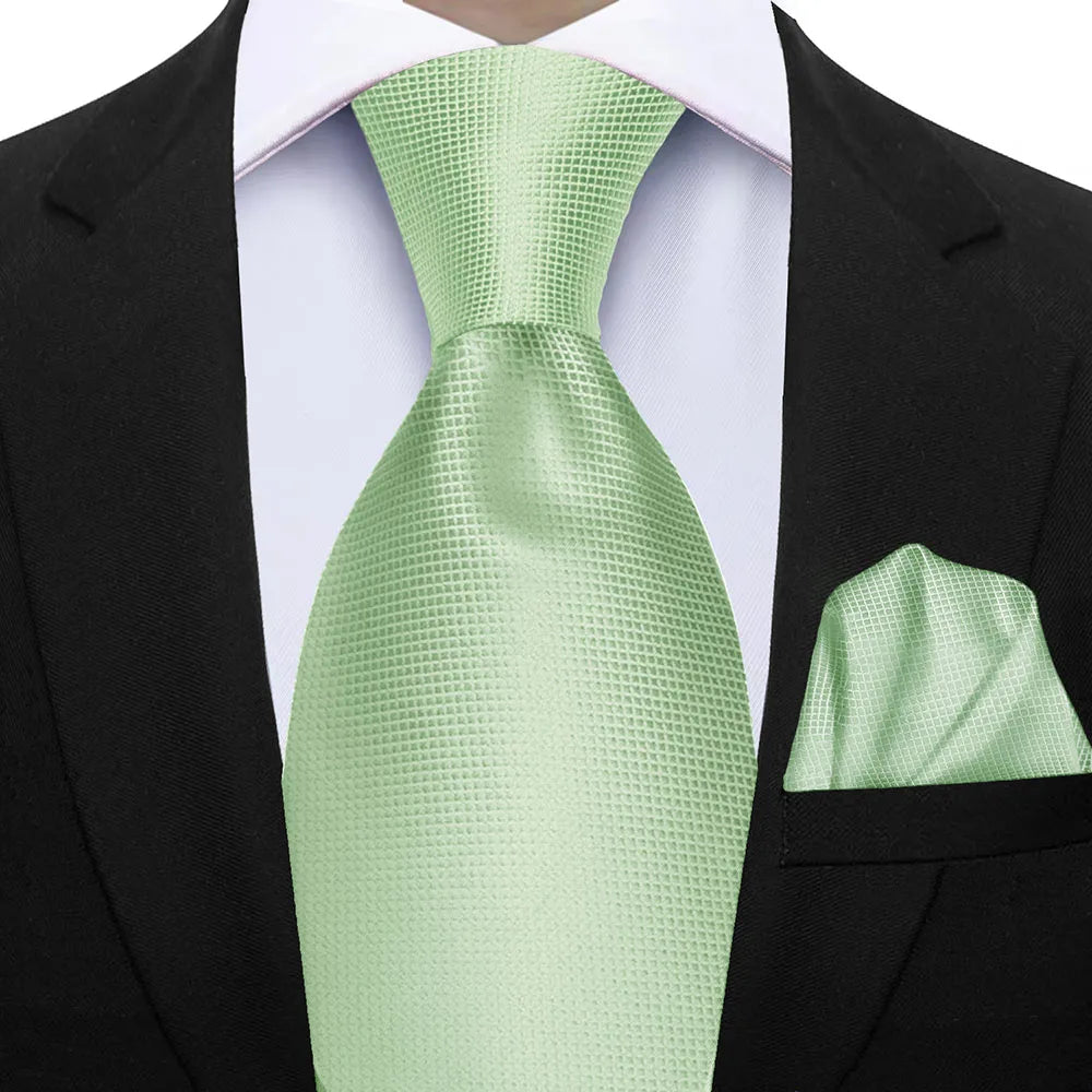 Ensemble de cravates d'affaires de luxe vert foncé hommes