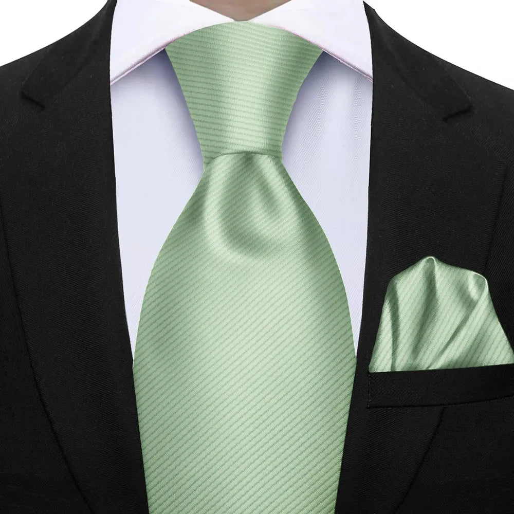 Ensemble de cravates d'affaires de luxe vert foncé hommes