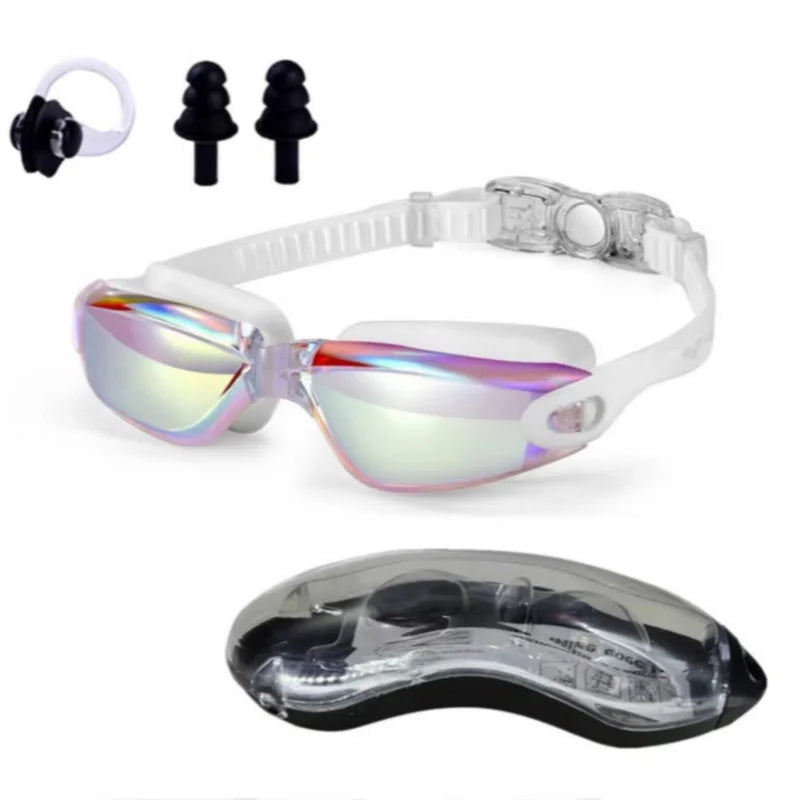 Lunettes de natation antifuite, antibuée, protection intégrale HD,  réglables, pour hommes et femmes
