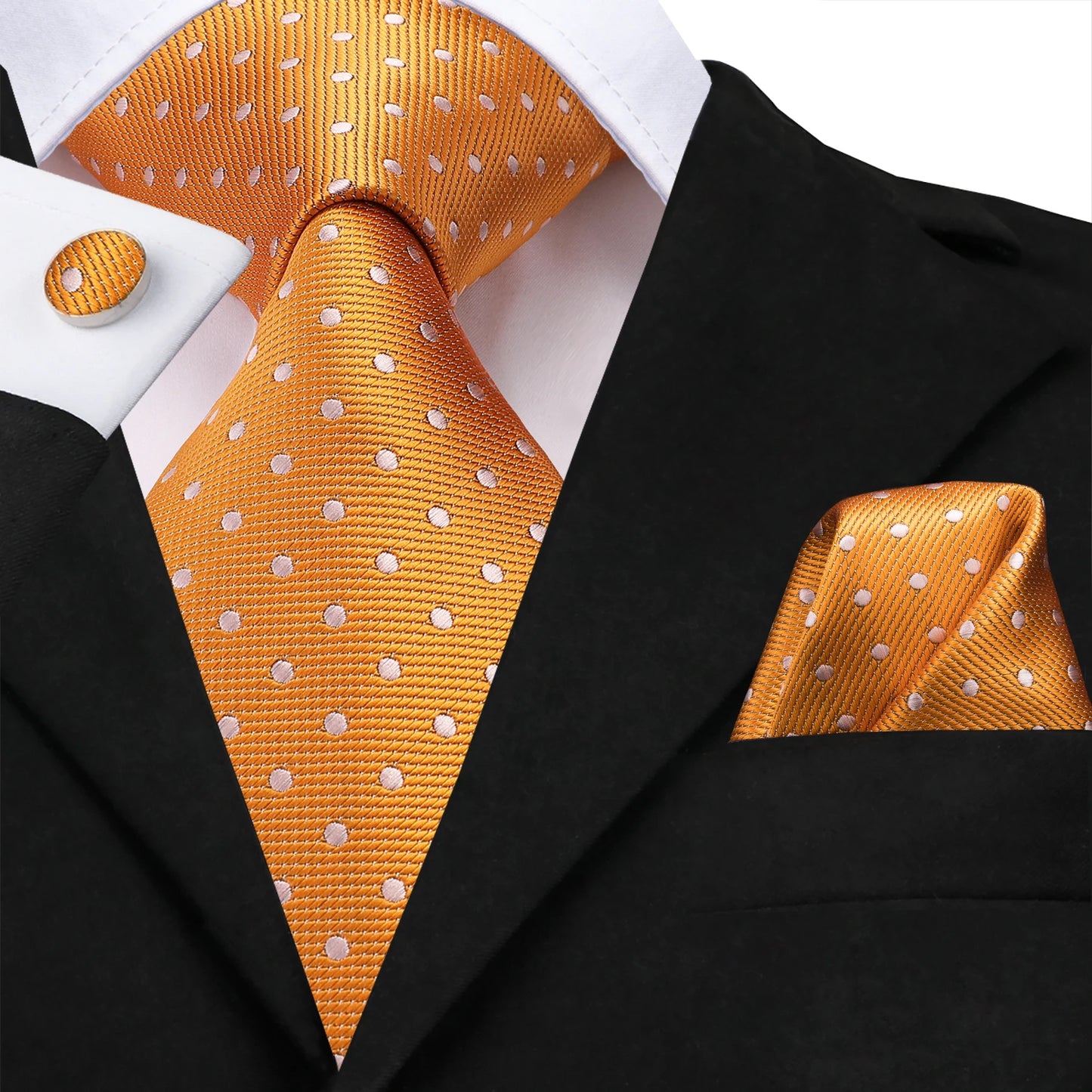 Ensemble de cravates et mouchoir en soie pour homme