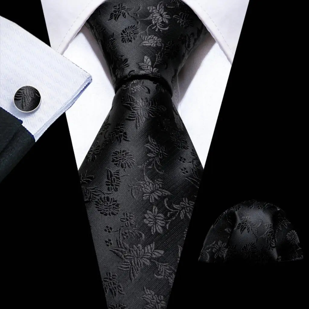 Ensemble de cravates et mouchoir en soie pour homme