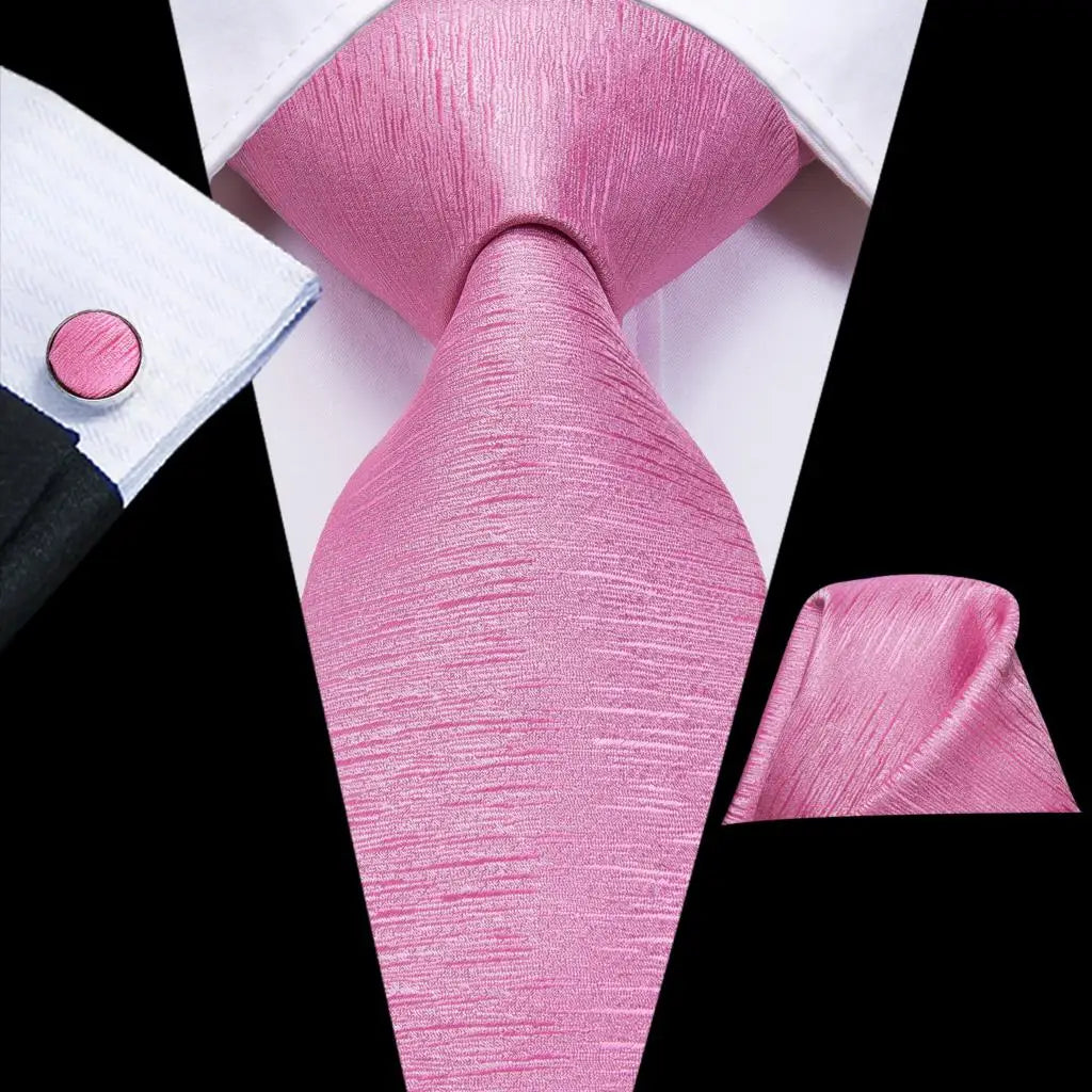 Ensemble de cravates roses classiques pour hommes