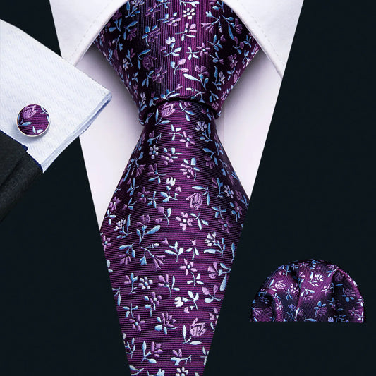 Ensemble de cravates et mouchoir en soie pour homme