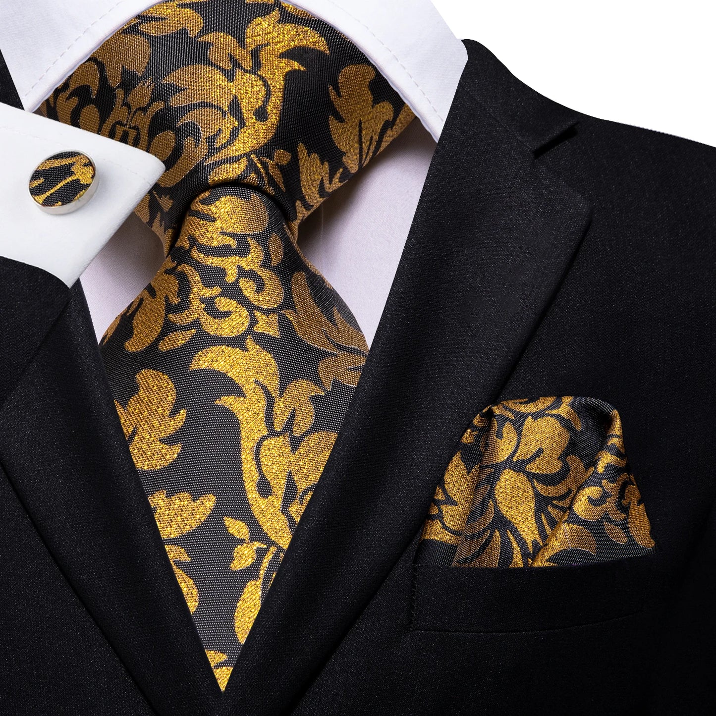 Ensemble de cravates et mouchoir en soie pour homme