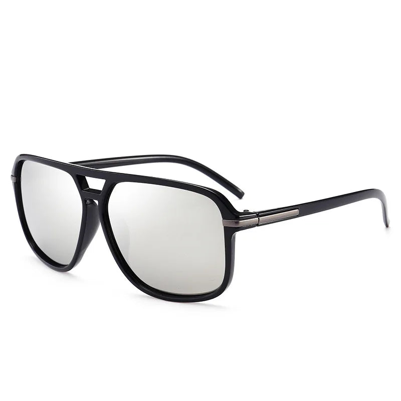 Lunettes de soleil carrées à grande monture pour hommes
